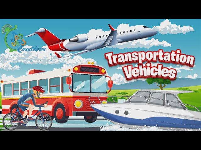 Top 10 Transportation Vehicles |  Job Jams Countdown  |  Learning Videos for Kids