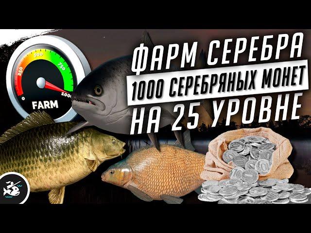 Русская Рыбалка 4 — Фарм 1000 монет на 25 уровне