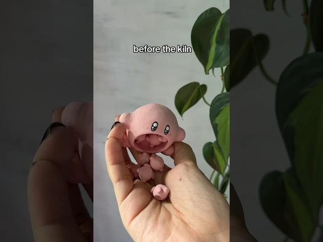 so that’s where he keeps his children 🫣 nfs #cuteart #kirby #ceramicsculpture #ceramicart