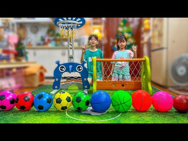 Learn Sport Ball Names Compilation | Cute Dog Reactions & Soccer Fun!