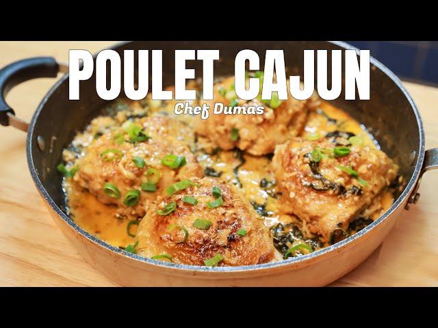 POULET CAJUN AVEC UNE SAUCE LIÉE AU PARMESAN |  35 minutes de travail, facile et pleine de saveurs !