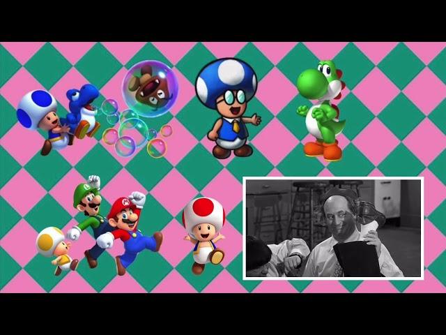 Mario and His Friends Watches Three Stooges Best Slapstick Moments!