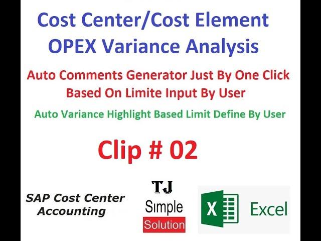 Excel-Variance Analysis-02 - OPEX : Auto Comments Generator on Variance - Urdu/Hindi