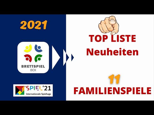 Brettspiel Neuheiten Herbst 2021   | SPIEL 21  TOP 11 Familienspiele   Brettspielbox