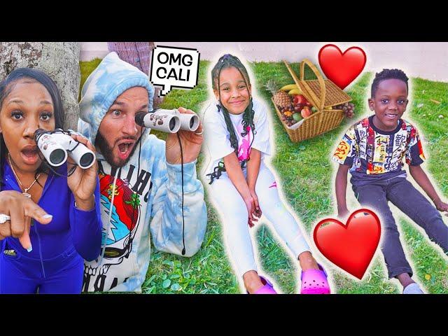 SPYING on CALI and her CRUSH **we caught them**