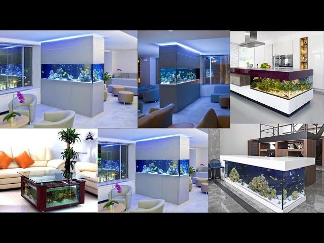 Indoor Fish Aquarium Ideas| wall mounted aquarium design | aquarium decorating ideas