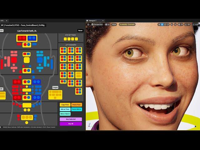 Unreal Engine 5.4 | How to use Metahuman Face Control Rig Picker ~ A Huge Time Saver