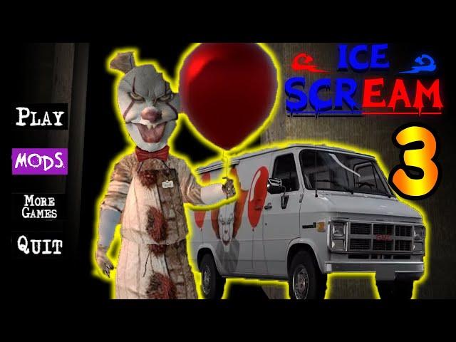 МОРОЖЕНЩИК ЭТО КЛОУН ПЕННИВАЙЗ  ICE SCREAM 3 МОД  ice scream pennywise mod