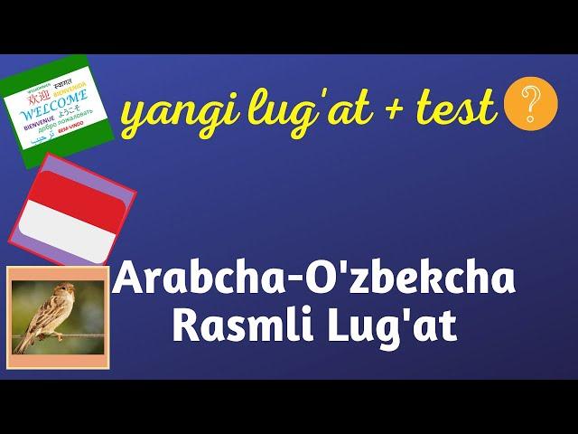 1-Madina Kitob | 9-Dars Yangi Lug'atini Takrorlaymiz | Arabcha-O'zbekcha Rasmli Lug'at | arab tili