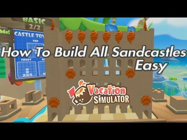 Vacation Simulator: How To Build All Sandcastles Easy PSVR