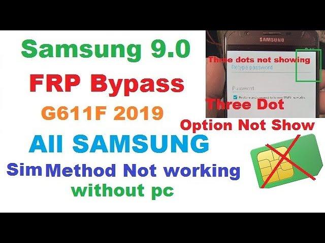 Samsung G611F J7 Prime 2 Frp Bypass Android 9.0 Pie New Method without pc three dot option not show