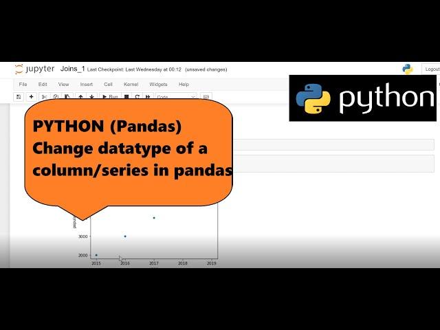 How to change datatype of a column/series in pandas (Python)