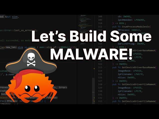 Live Malware Development - Learning Malware Development in Rust!