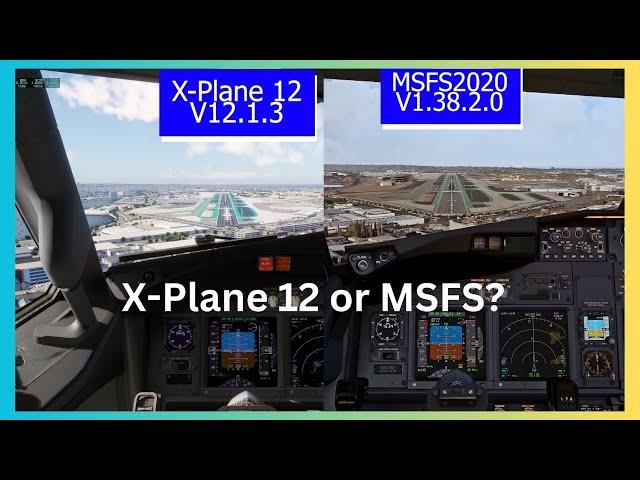 X-Plane 12 vs Microsoft Flight Simulator 2020 |Landing and Take off comparison| #xplane12 #msfs2020