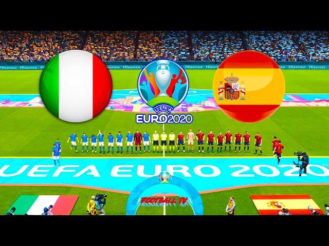 PES 2021 - ITALY vs SPAIN - UEFA EURO 2020 - Full Match - Gameplay PC