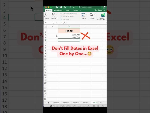 Auto-Write Dates in Excel With THIS simple Trick in Seconds! #excel #excelshorts