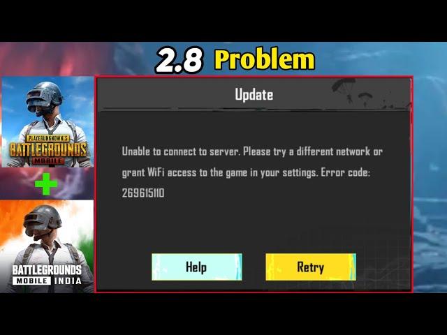 Unable to connect to server Problem in PUBG/BGMI 2024 Please try a different network or WiFi 3.3