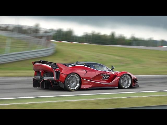 $4.0 Million Ferrari FXX K Evo PURE V12 SOUNDS! Accelerations, Downshifts, HOT GLOWING Brakes!