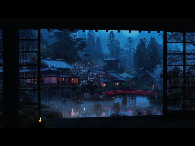 Evening Rain On a Zen Monastery In Japan's Mountains, For Sleep, Study, Relaxation | ASMR