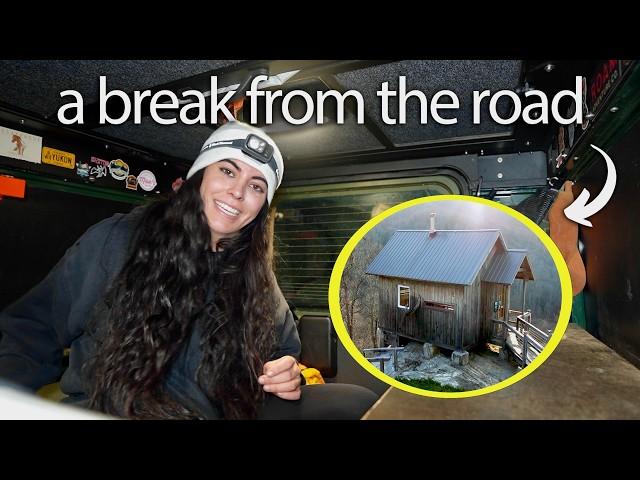 Taking a Break | Solo Overnight at Off-Grid Cabin