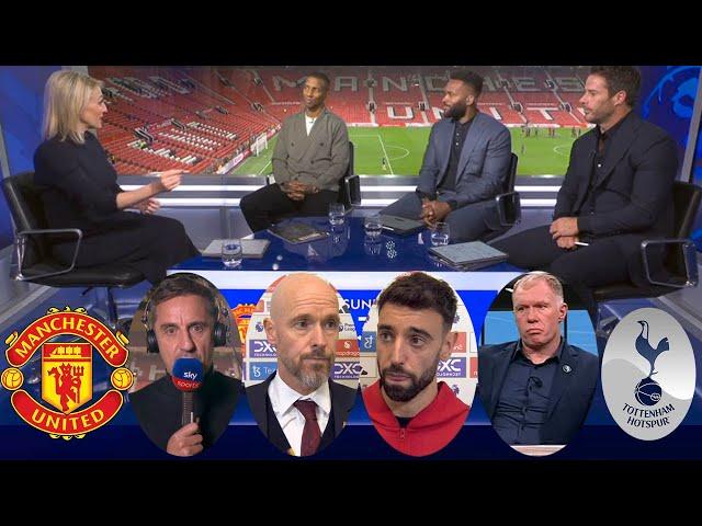 Man United vs Tottenham 0-3 Gary Neville Paul Scholes Angry Reaction |Erik ten Hag & Bruno Interview