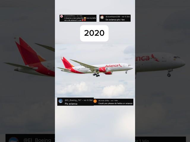 Avianca Over the Years #avianca #overtheyears #planelover #avgeeks #aviation #roadto3k