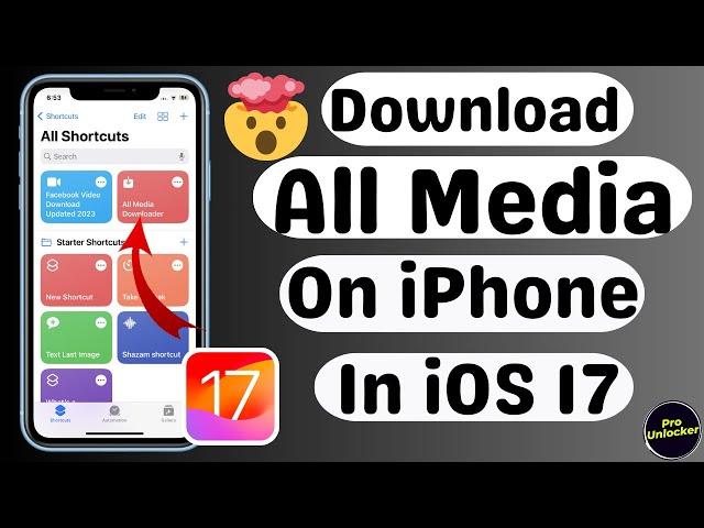 How To Download All Media Shortcut In iPhone - iOS 17 | Create / Make All Media Downloader Shortcut