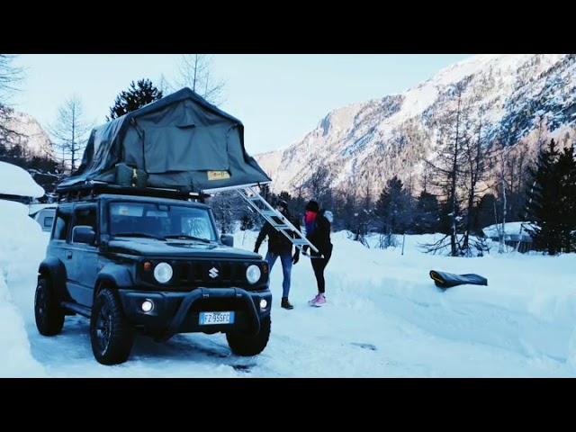 Eezi-Awn rooftop tent closure on the new Suzuki Jimny 2019