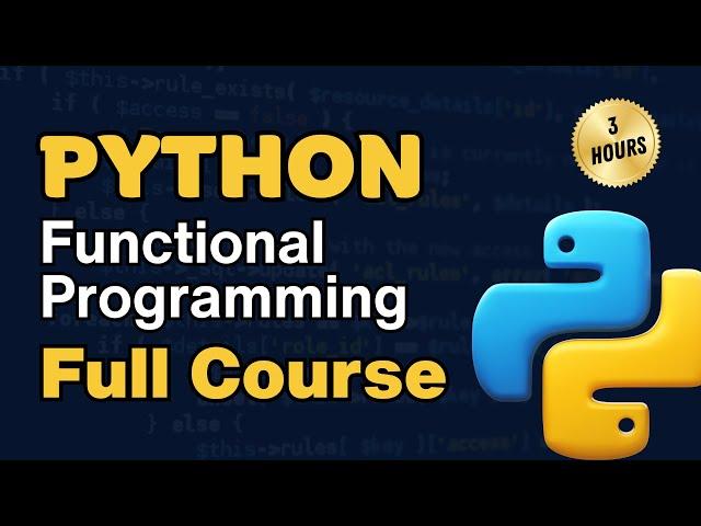 Python Functional Programming Full Course | Functional Programming with Python Tutorial