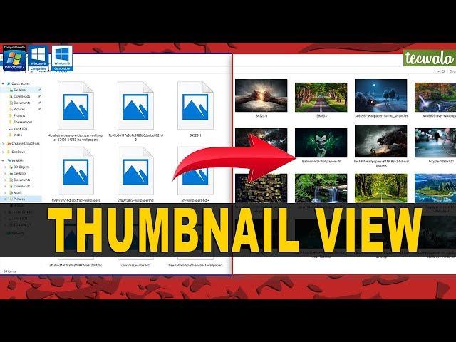 How to Enable Thumbnail View for Files in Windows PC | all files are shown as icons