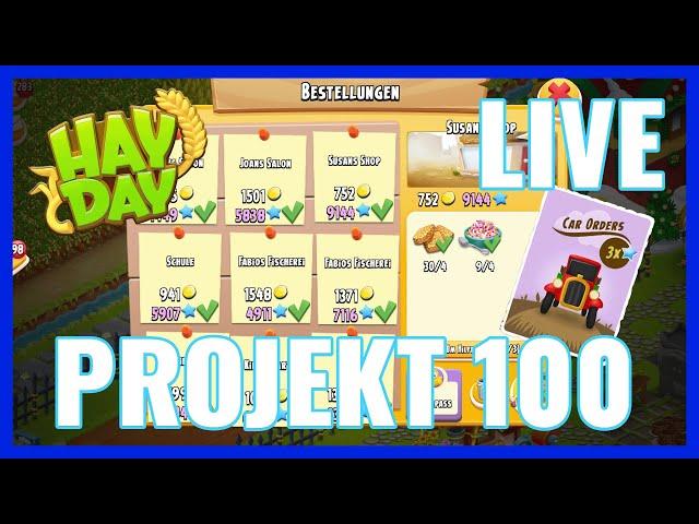 3x XP LKW  MILLIONEN XP  Hay Day Projekt 100 Livestream