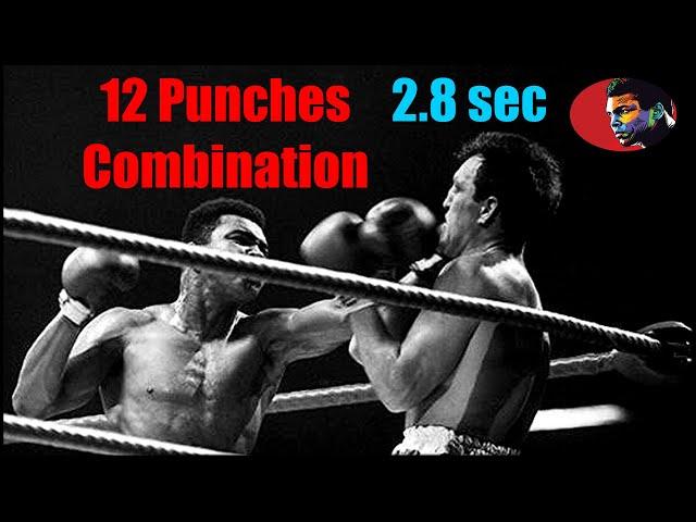 Muhammad Ali throwing 12 punches in just 2.8 seconds !!! INSANE KNOCKOUT