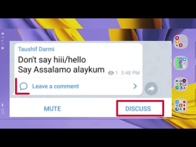 How to make Discuss button and leave a comments button in Telegram channel