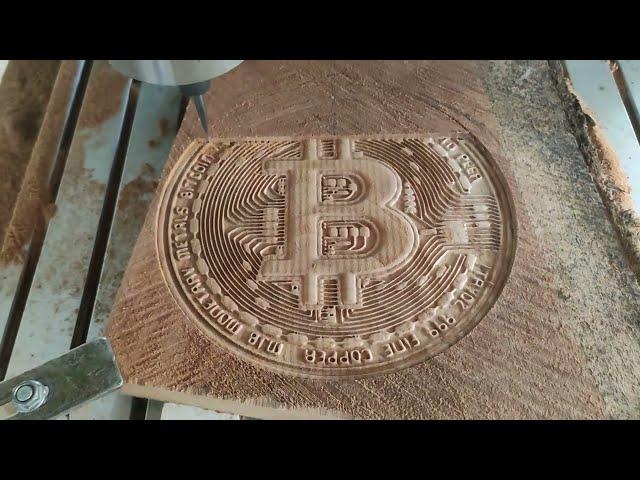 bitcoin engraving with diy cnc