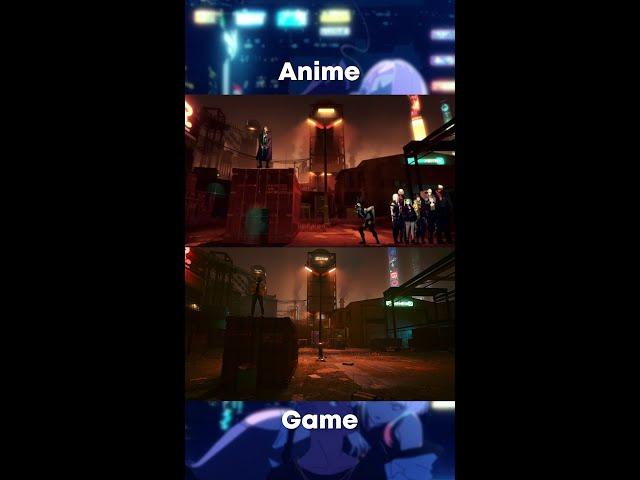 Anime vs Game: Iconic Edgerunners locations in Cyberpunk 2077 #shorts