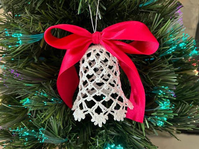 How to Crochet a Bell Ornament for a Christmas Tree - Tutorial #6