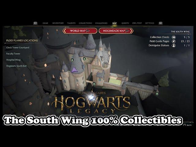 Hogwarts Legacy THE SOUTH WING ALL COLLECTIBLES (100% Collectible Guide)