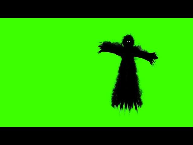 FREE HD Green Screen - HALLOWEEN BLACK GHOST