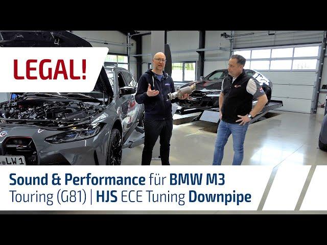 Legal! Sound & Performance für BMW M3 Touring (G81) | HJS ECE Tuning Downpipe