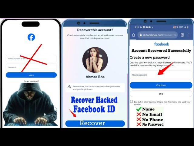 How to Recover Hacked Fcaebook Account Without Email and Phone Number 2025_ Facebook recover