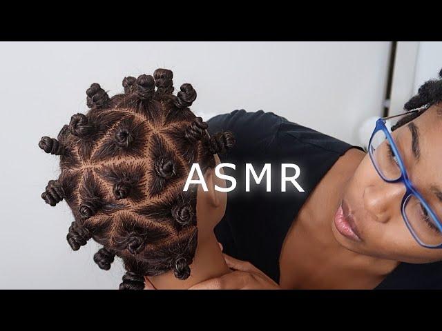 ASMR | Bantu Knots on Natural Hair Mannequin