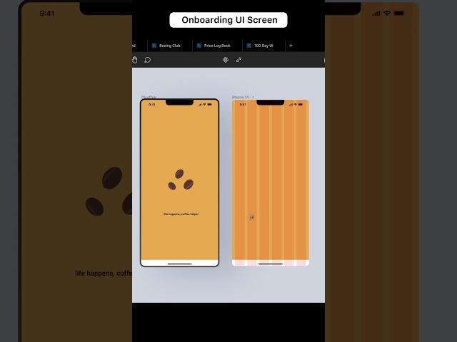 Onboarding UI screen tutorial | #figma #shorts #tutorial