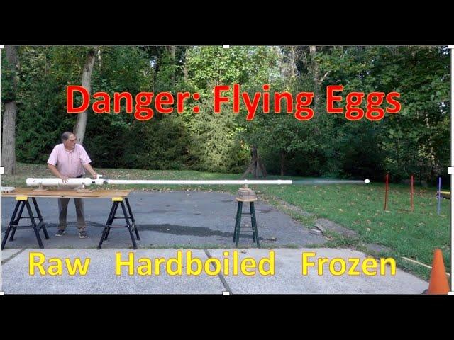 Egg Cannon   400+ mph  raw hardboiled frozen Comparison