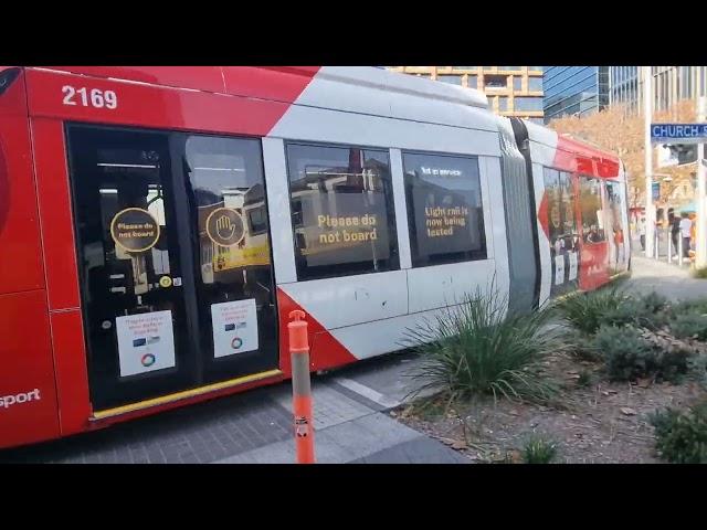 Tram/Light rail testing Parramatta CBD 30th May 2024