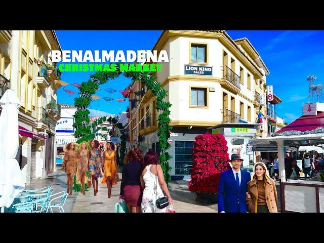 Benalmádena Christmas Market Walking Tour | Discover Costa del Sol in [4K]