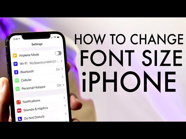 How To Change Font Size On ANY iPhone!