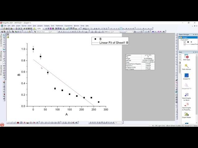 Adding Error Bars to Graphs in Originlab