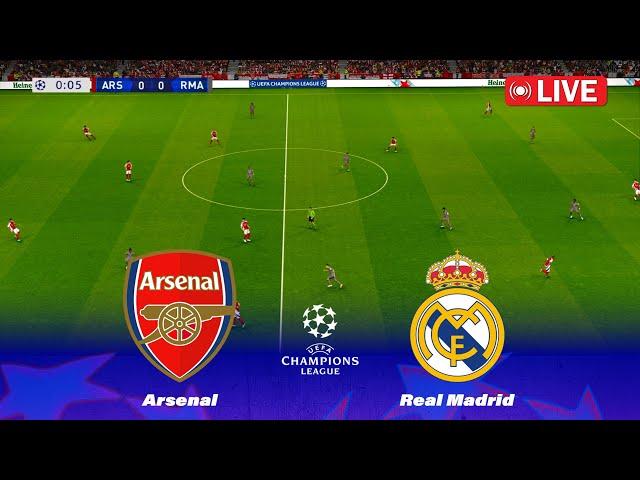 LIVE : REAL MADRID vs ARSENAL - UEFA Champions League 2025 | Full Football Match -PES 25 Simulation