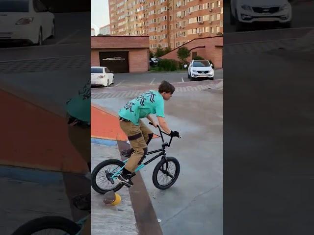 #BMX Riding in a skatepark #shorts