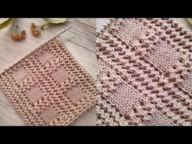 Самая популярная техника в вязании "Ажурная геометрия"️knitting pattern.